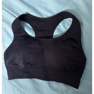 Body and Bra, Medium, Racerback Sports Bra, Black